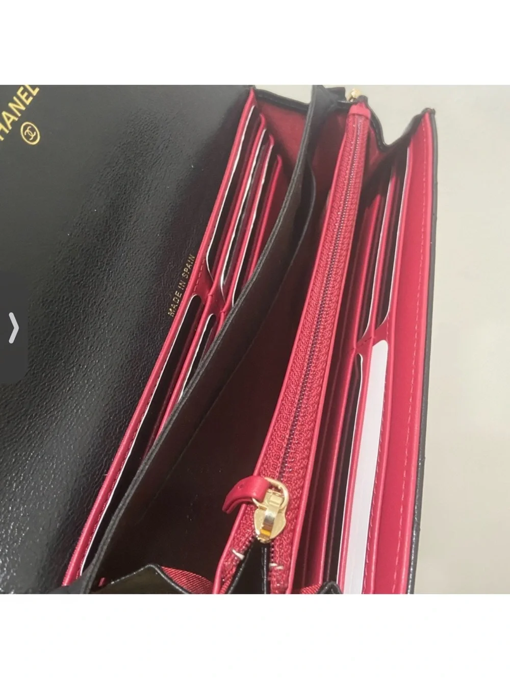Chanel Black 19 large wallet